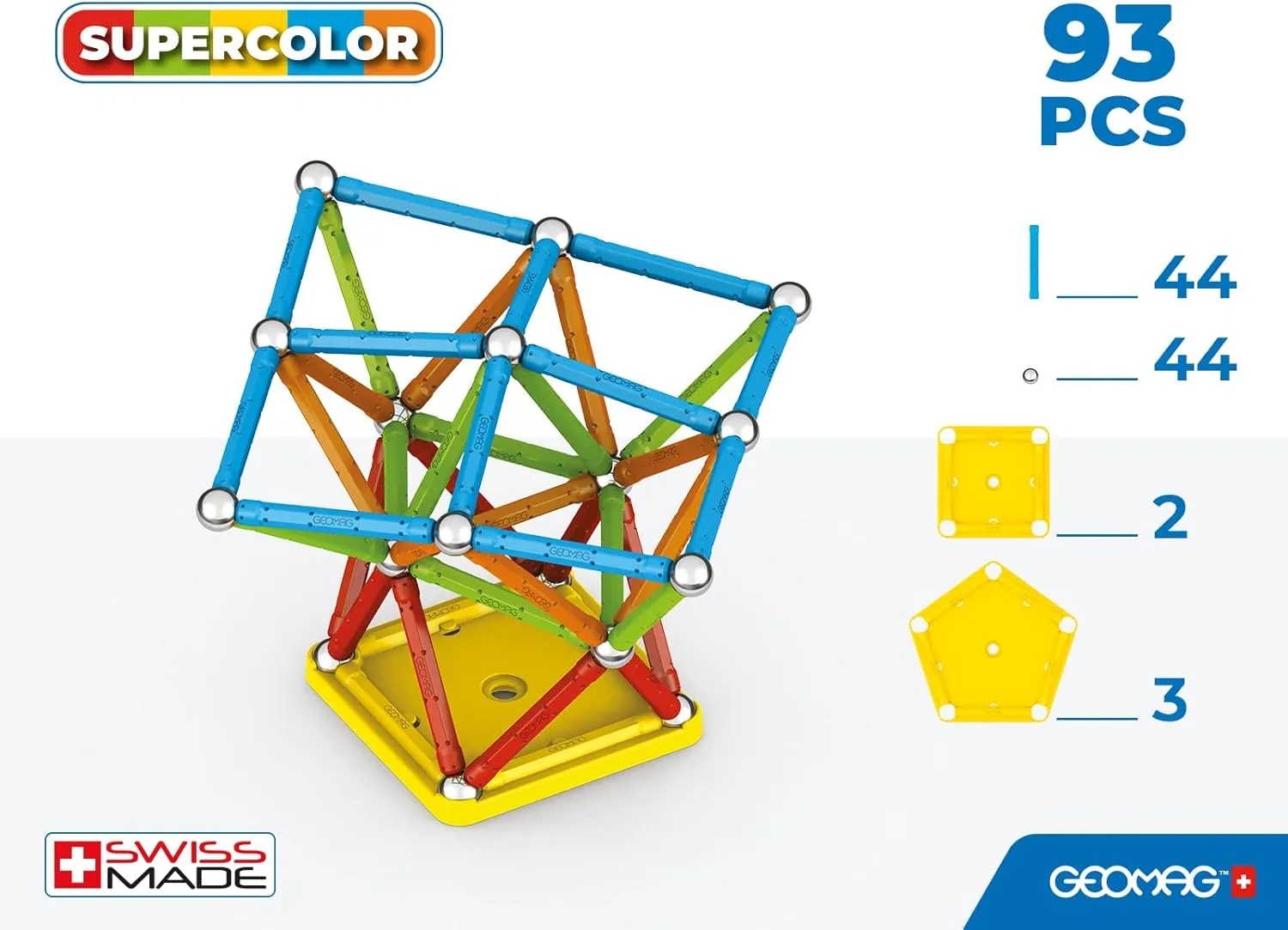 Geomag 385 Geomag Supercolor Recycle - 93pcs Wise - Kids Toys