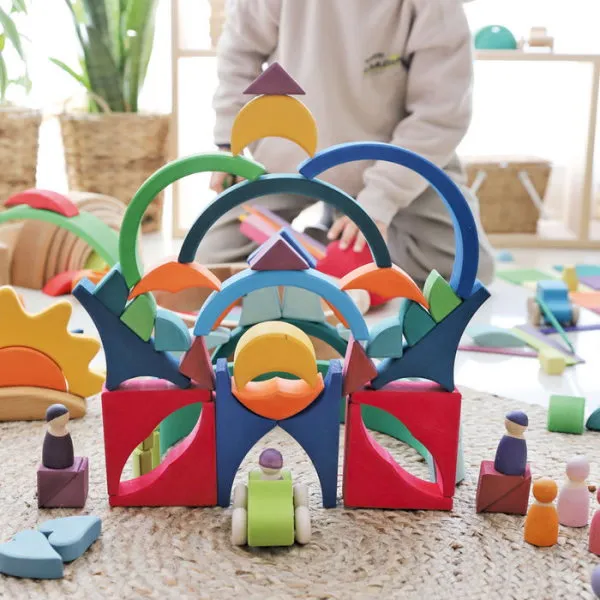 Grimm's | Arcs in Squares Building Set