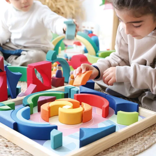 Grimm's | Arcs in Squares Building Set