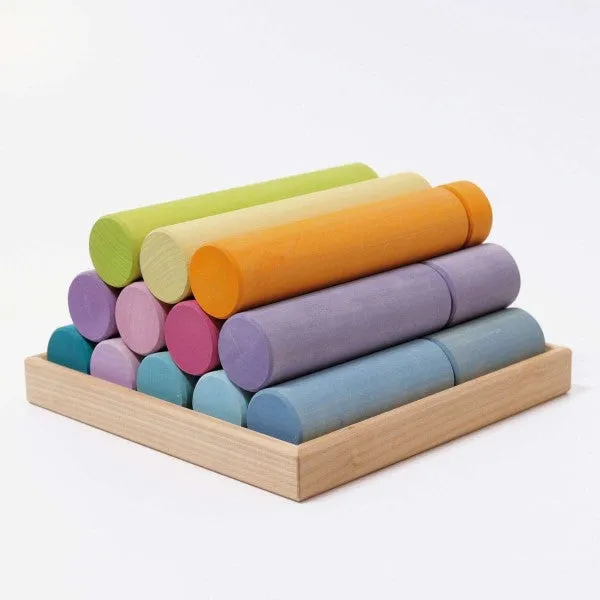 Grimm's | Building Rollers Large Pastel