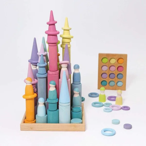 Grimm's | Building Rollers Large Pastel