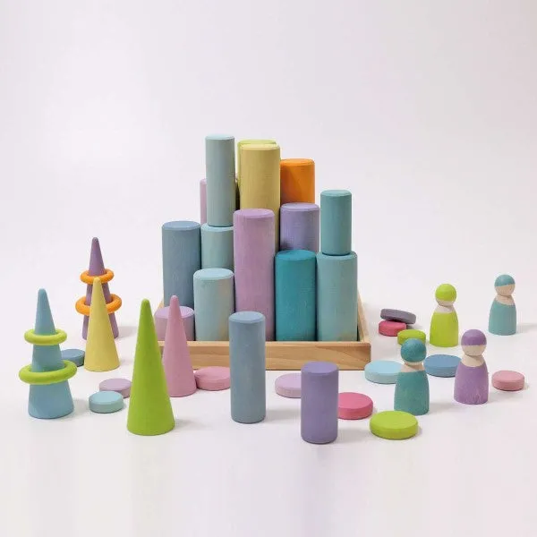 Grimm's | Building Rollers Large Pastel