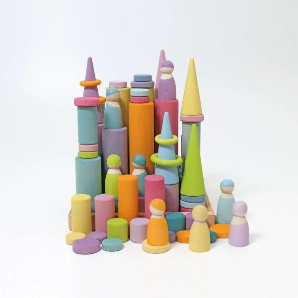 Grimm's | Building Rollers Large Pastel