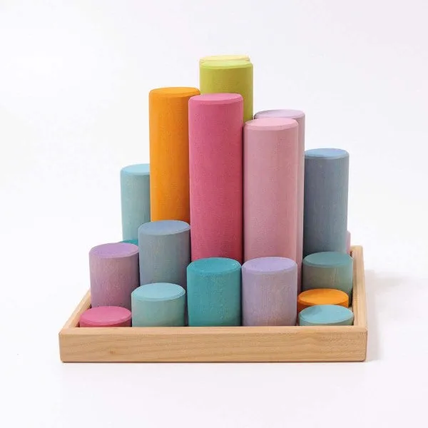 Grimm's | Building Rollers Large Pastel