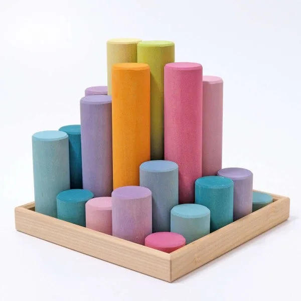Grimm's | Building Rollers Large Pastel