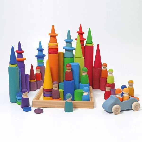 Grimm's | Building Rollers Large Rainbow