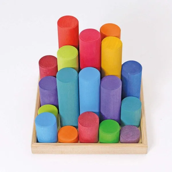 Grimm's | Building Rollers Large Rainbow