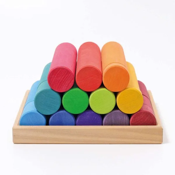 Grimm's | Building Rollers Large Rainbow