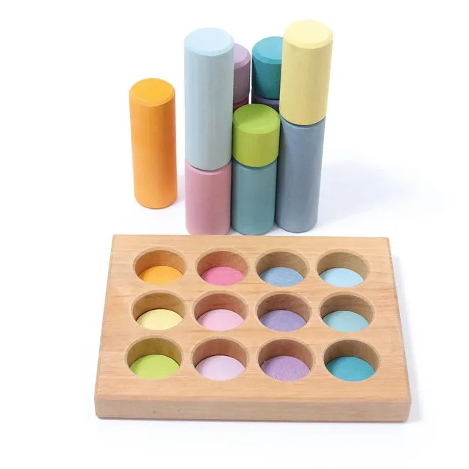 Grimm's | Building Rollers Small Pastel