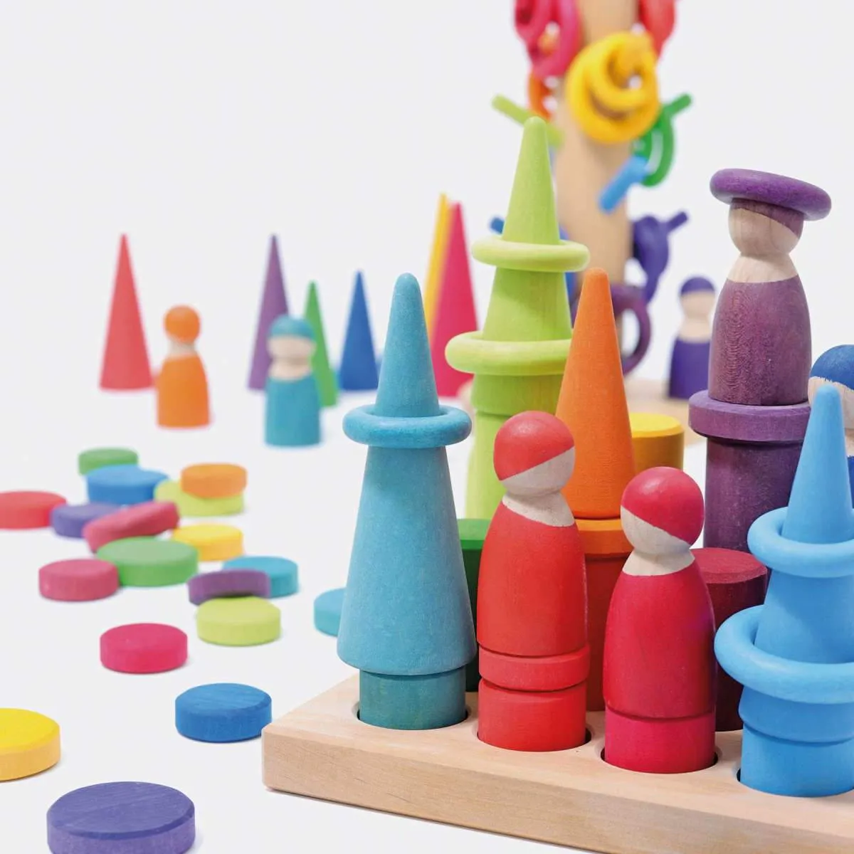 Grimm's | Building Rollers Small Rainbow