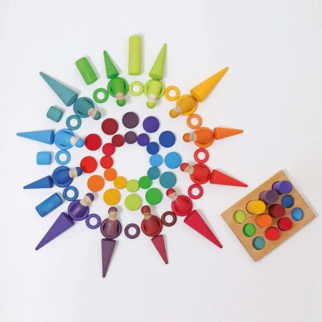 Grimm's | Building Rollers Small Rainbow