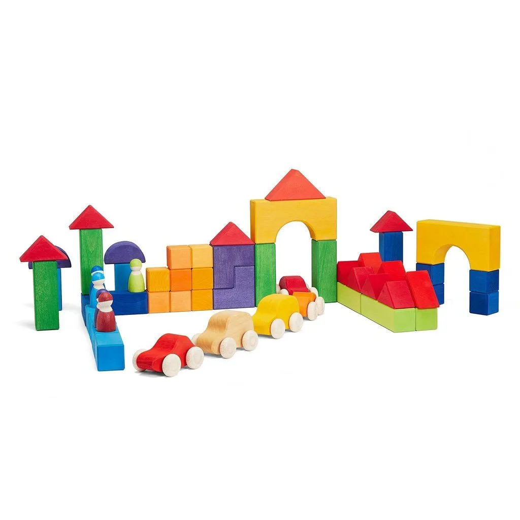 Grimm's | Coloured Wooden Cars | 6 Pieces