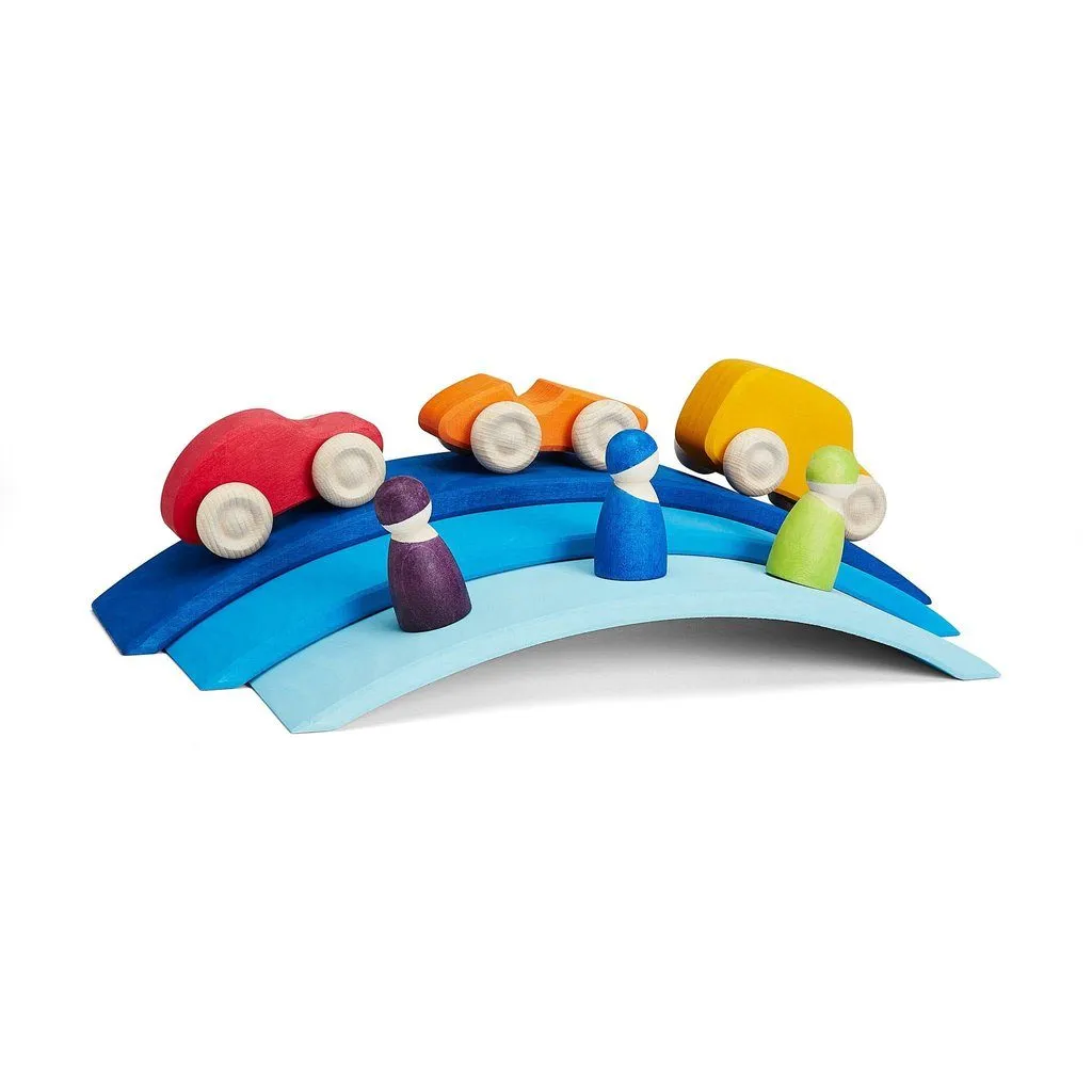 Grimm's | Coloured Wooden Cars | 6 Pieces