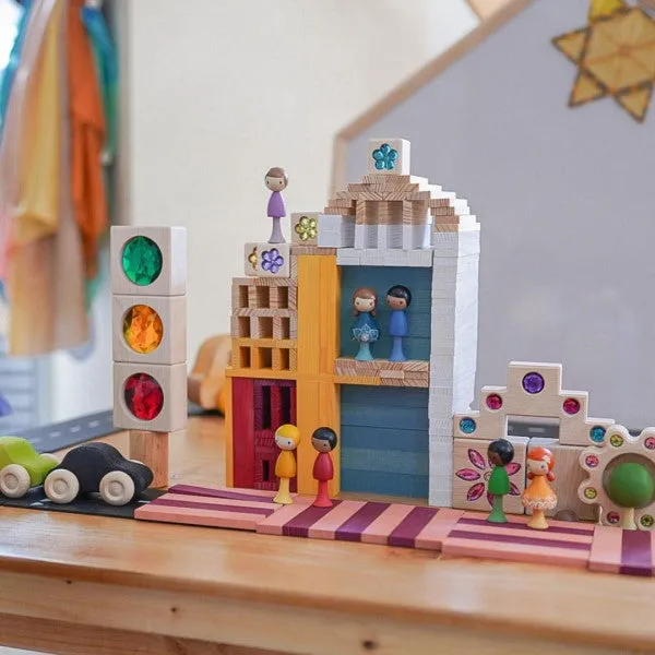 Grimm's | Coloured Wooden Cars | 6 Pieces