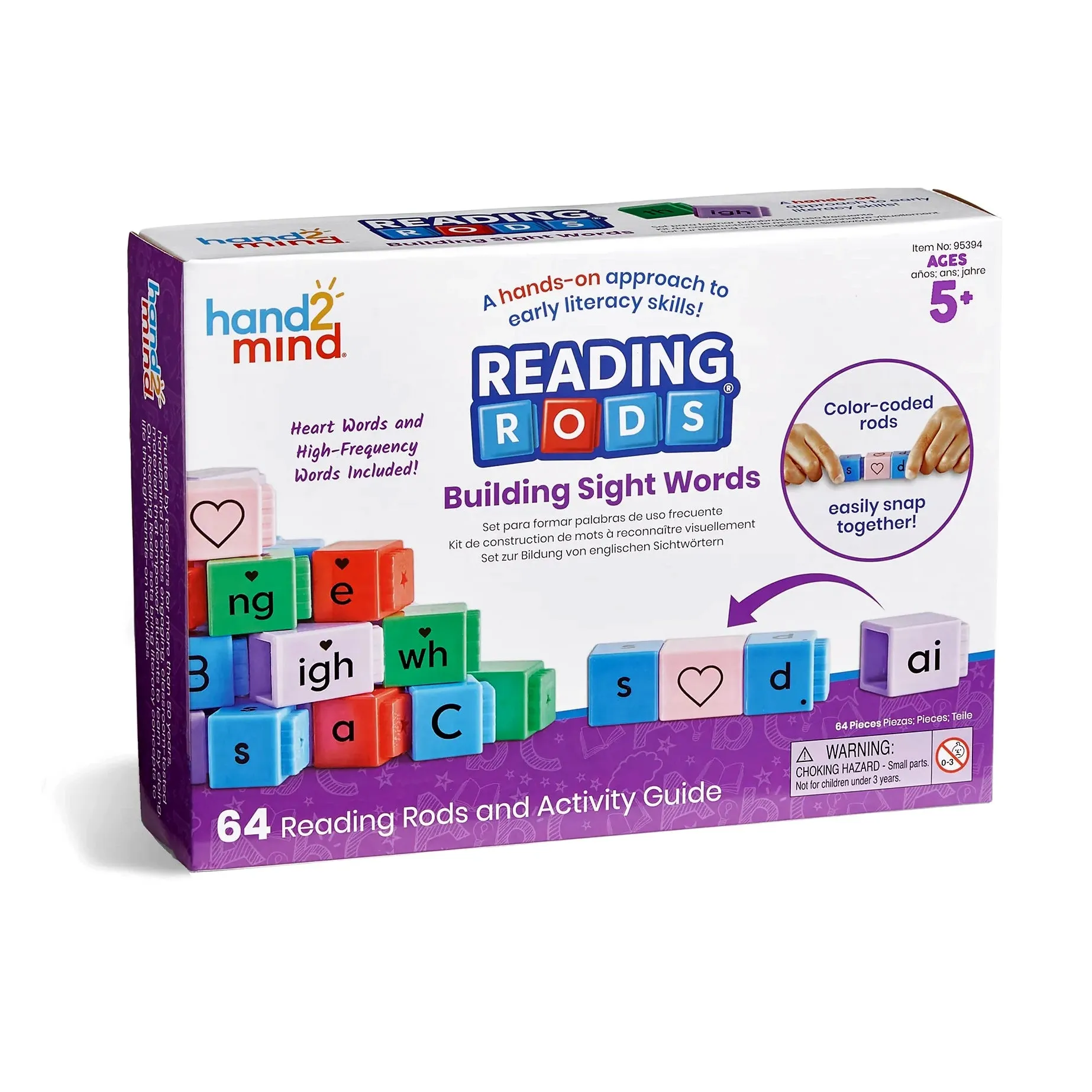 Hand2Mind Reading Rods Building Sight Words