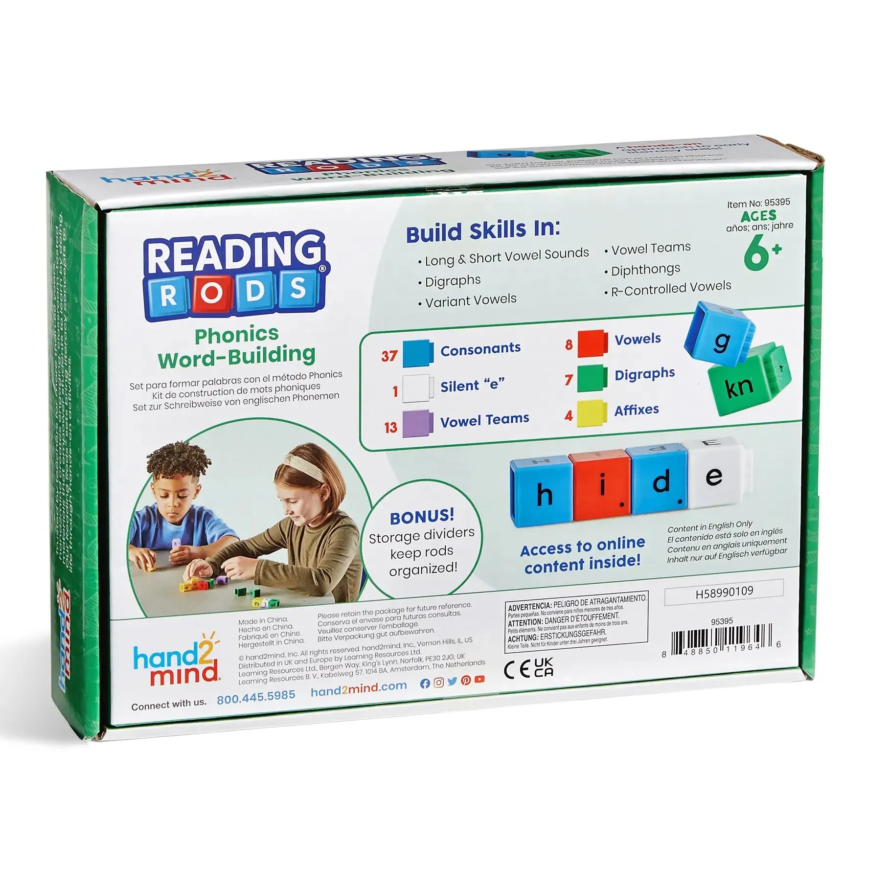 Hand2Mind Reading Rods Phonics Word-Building