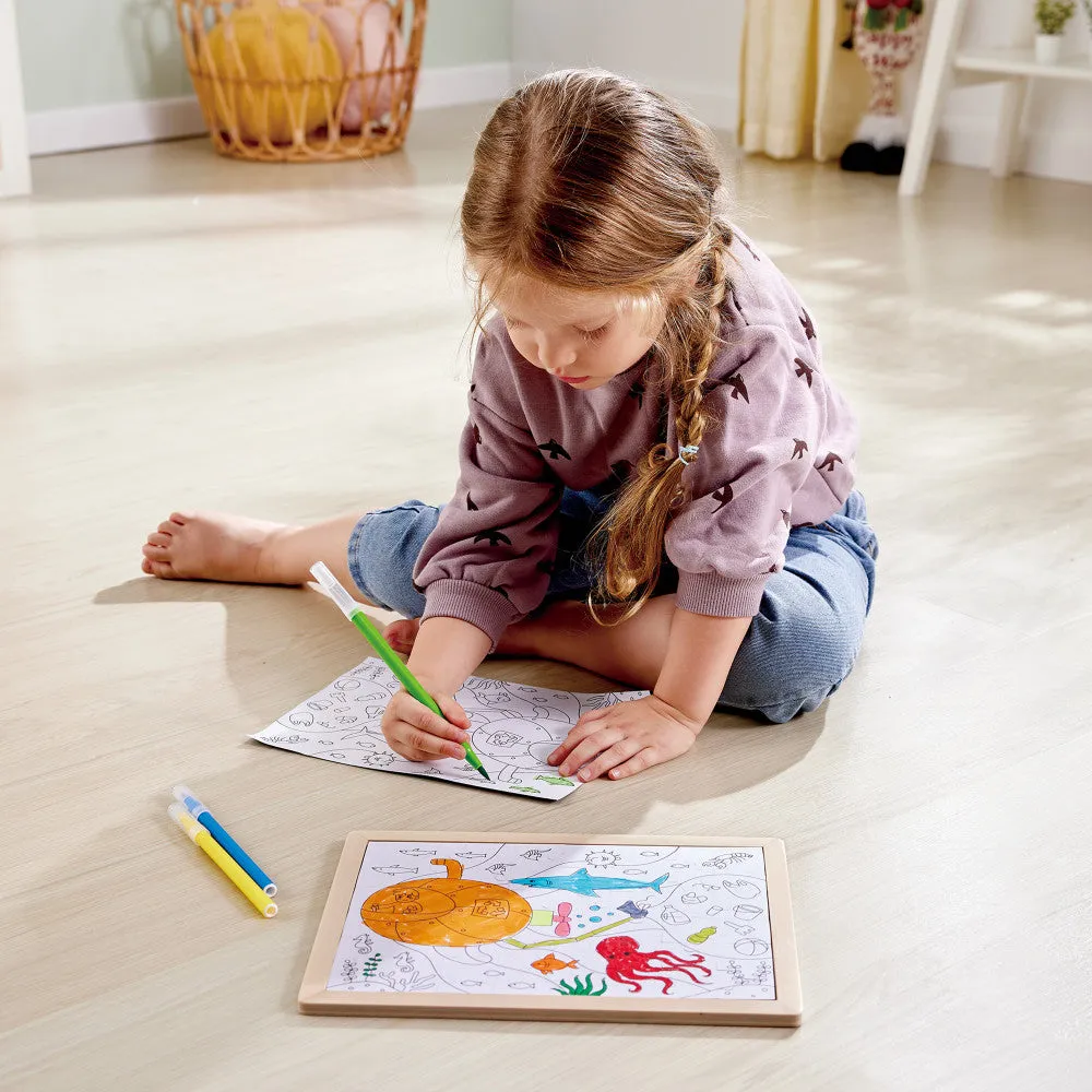 Hape Ocean Rescue 48pc Double-Sided Coloring Jigsaw Puzzle