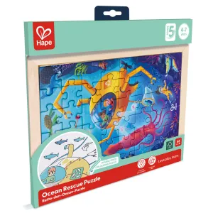 Hape Ocean Rescue 48pc Double-Sided Coloring Jigsaw Puzzle