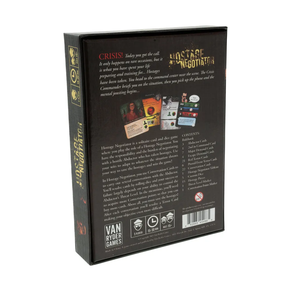 Hostage Negotiator Solo Strategy Card Game