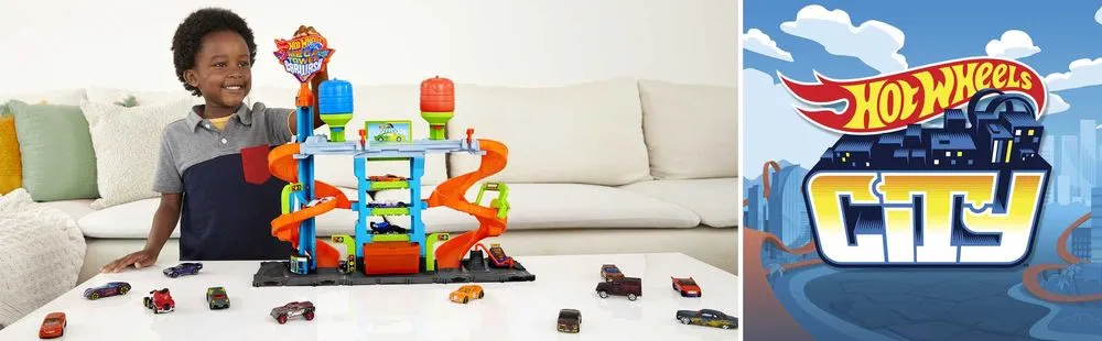 Hot Wheels City MEGA Tower Car Wash Playset