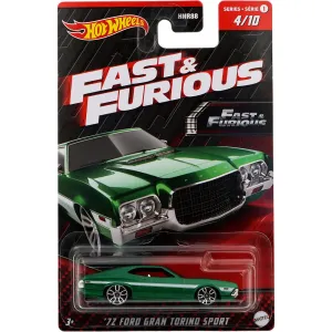 Hot Wheels Fast & Furious Themed Vehicle 4/10 '72 Ford Gran Torino Sport