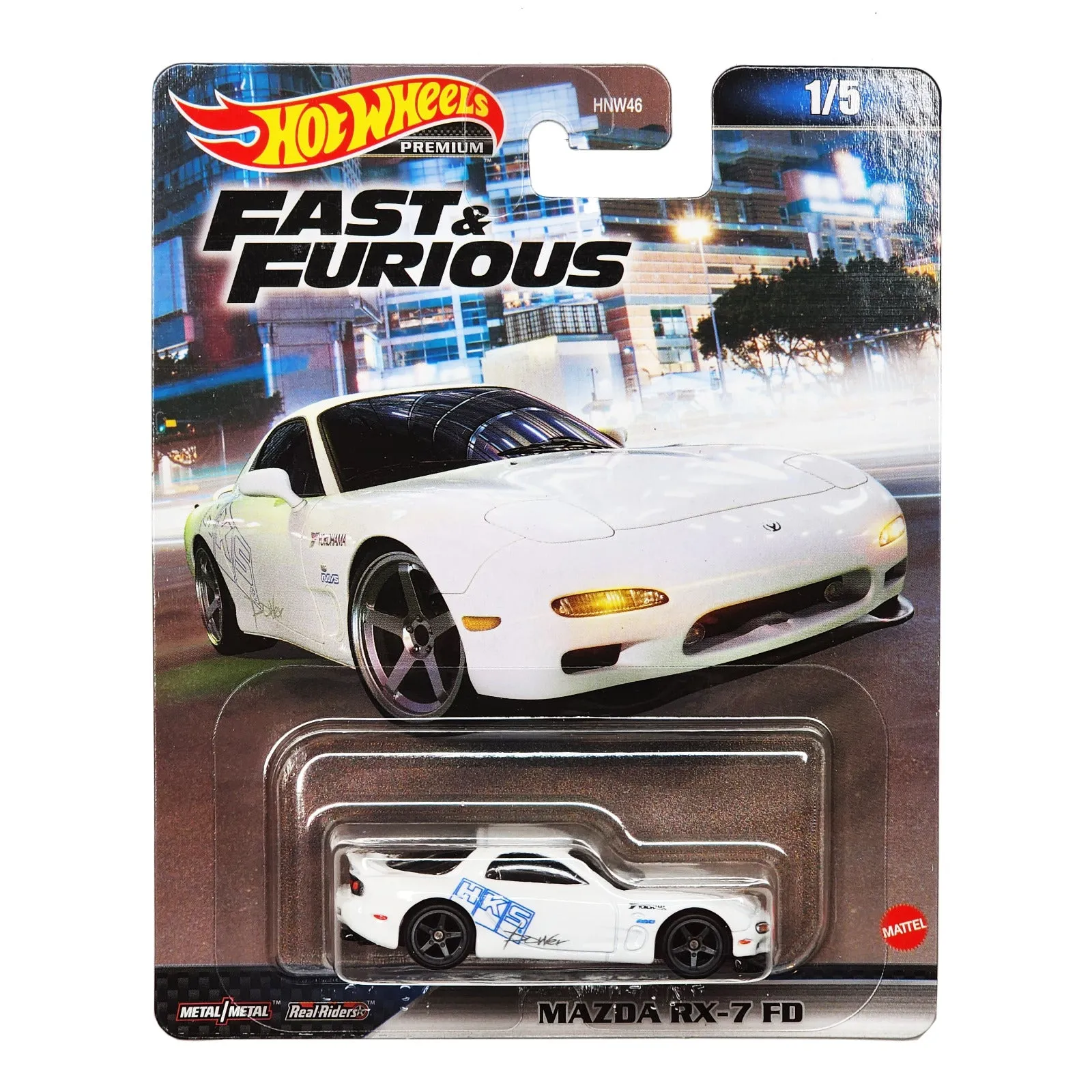 Hot Wheels Fast & Furious Vehicle 1/5 Mazda Rx-7 Fd