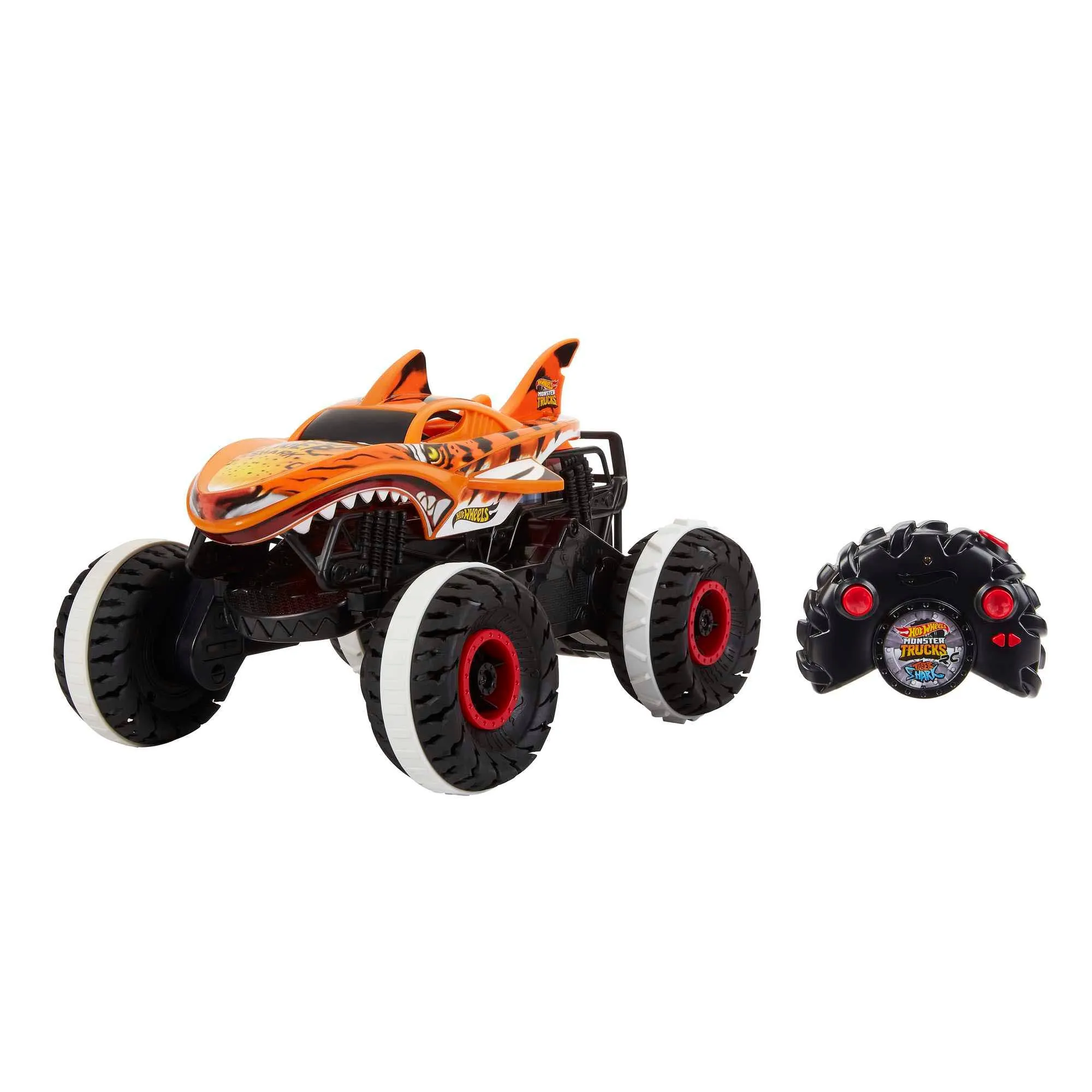 Hot Wheels Monster Trucks 1:15 Remote Control Hw Unstoppable Tiger Shark