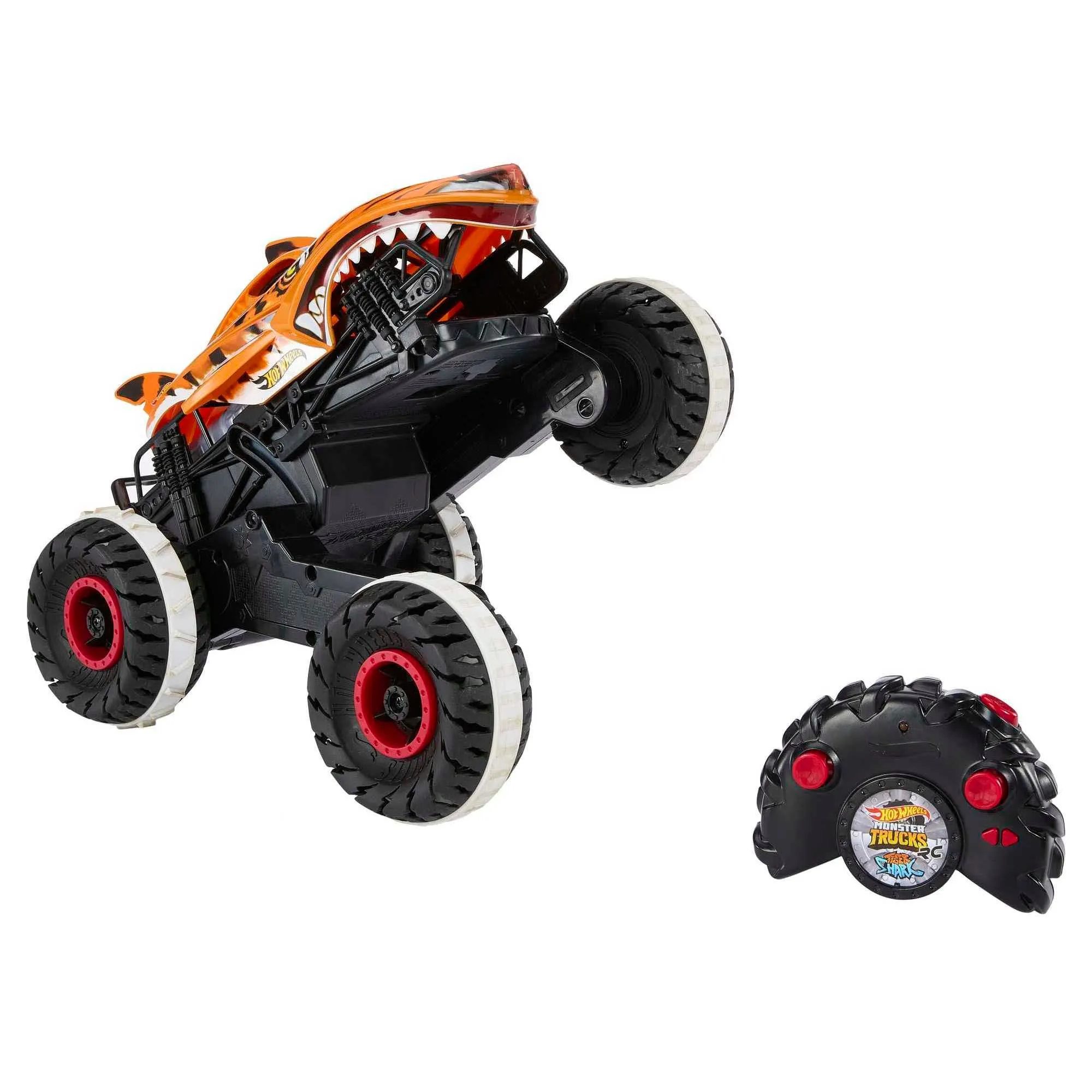 Hot Wheels Monster Trucks 1:15 Remote Control Hw Unstoppable Tiger Shark