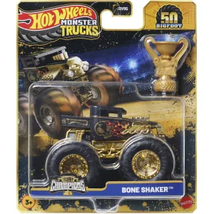 Hot Wheels Monster Trucks Bigfoot Trophy Champions Bone Shaker