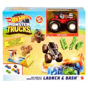 Hot Wheels Monster Trucks Launch & Bash Play Set