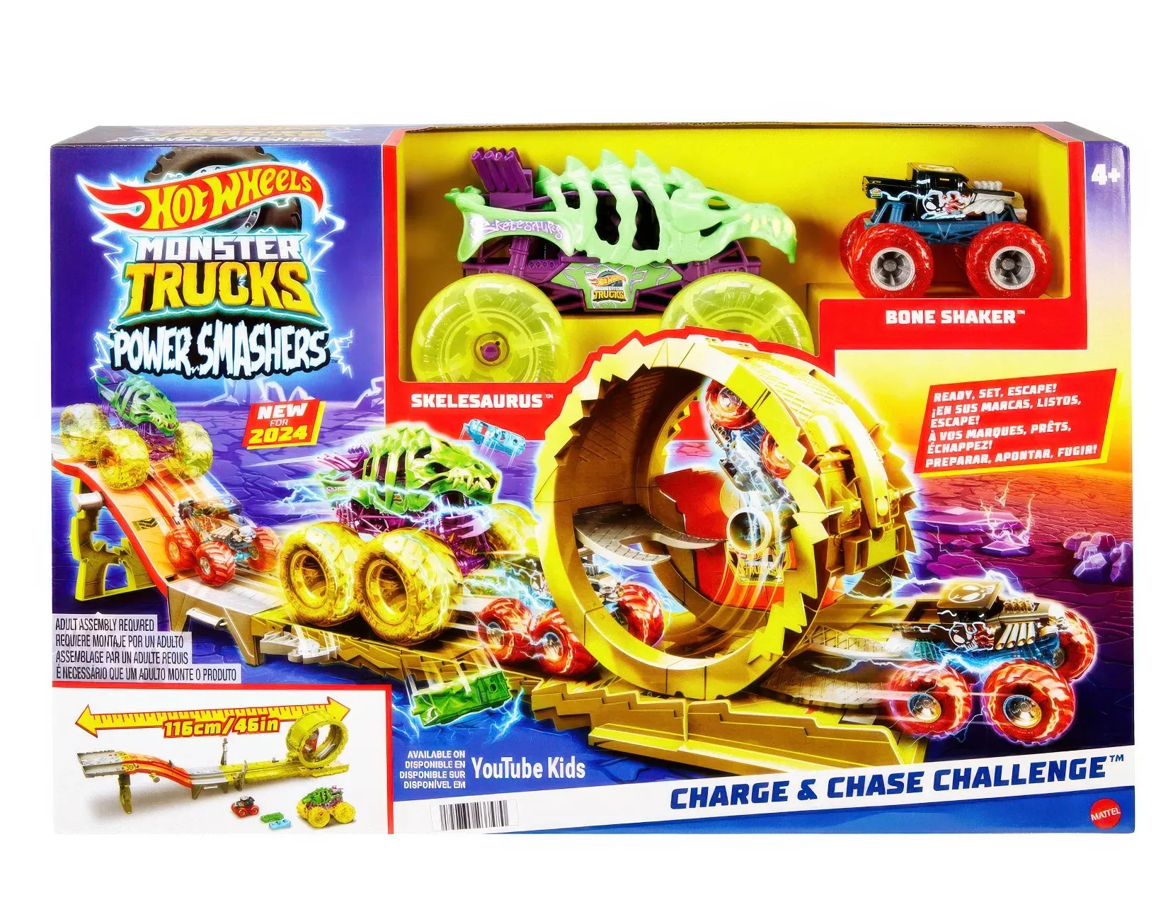 Hot Wheels Monster Trucks Power Smashers Charge & Chase Challenge