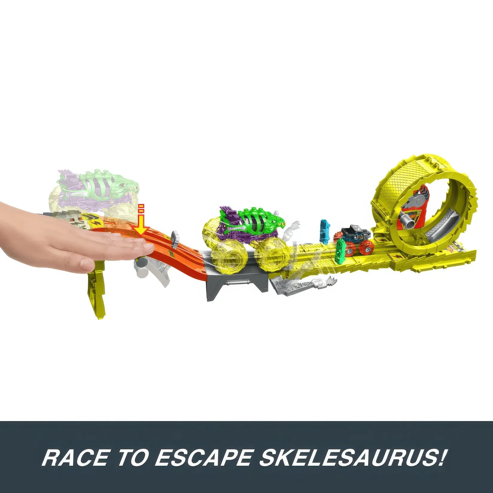 Hot Wheels Monster Trucks Power Smashers Charge & Chase Challenge
