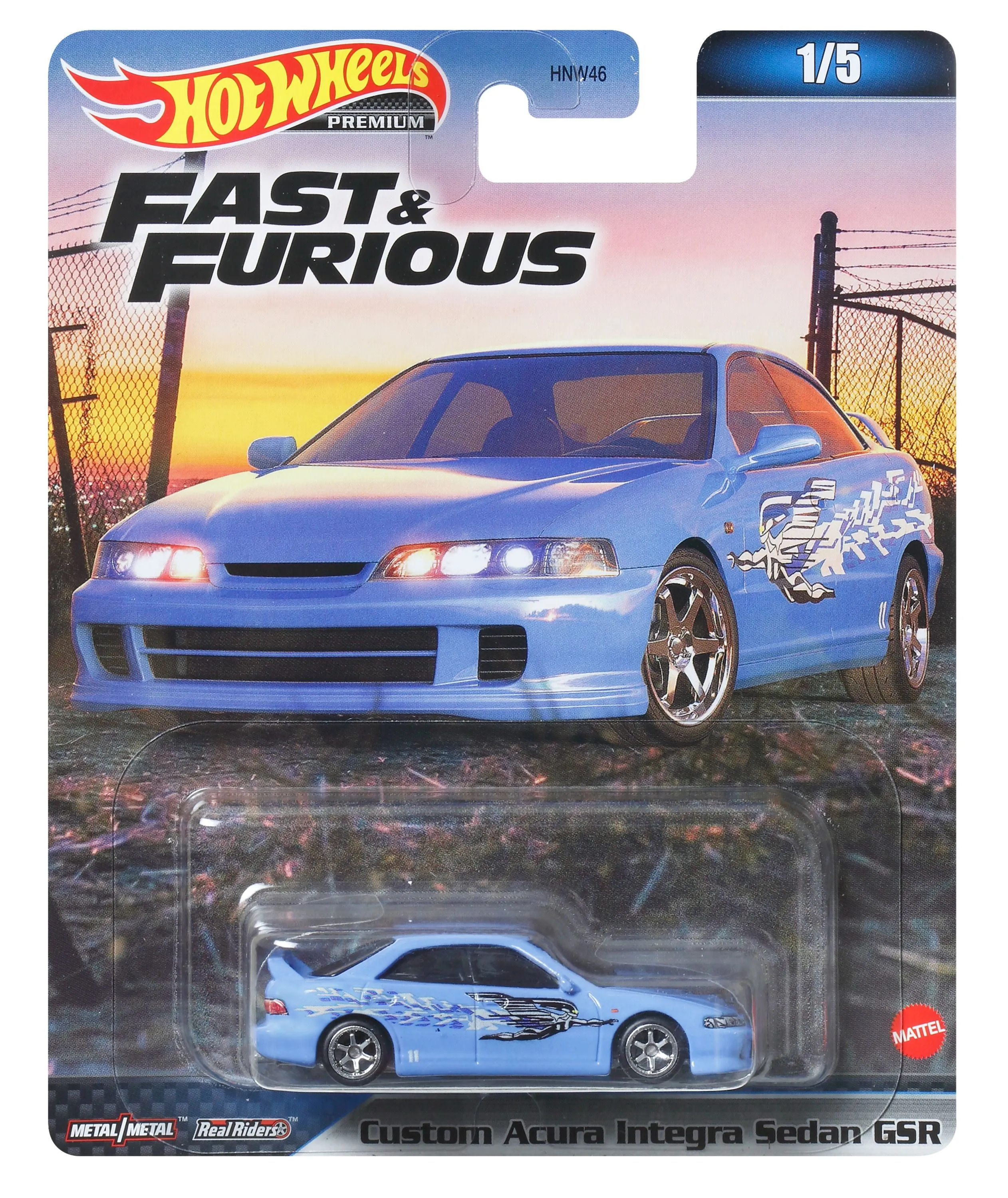 Hot Wheels Premier Fast & Furious 1/5 Custom Acura Integra Sedan Gsr