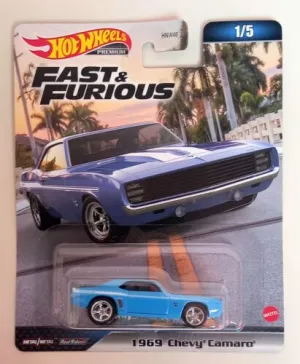 Hot Wheels Premium Fast & Furious Vehicle 1/5 1969 Chevy Camaro