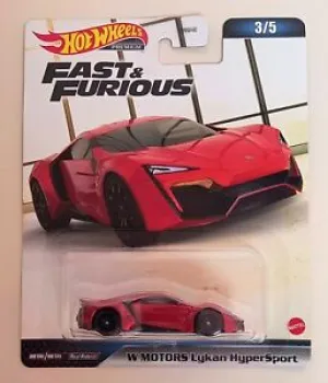 Hot Wheels Premium Fast & Furious Vehicle 3/5 W Motors Lykan Hypersport