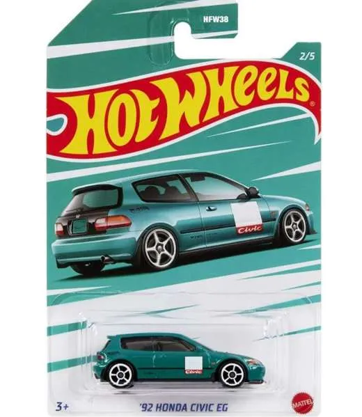 Hot Wheels Themed Automotive Vehicle Honda Civic Anniversary 2/5 '92 Honda Civic Eg