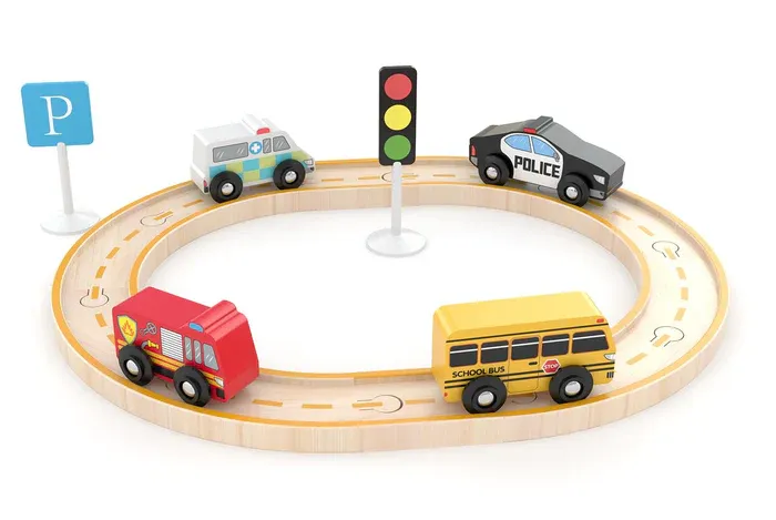 J'Adore Grand Tube Wooden City Vehicles