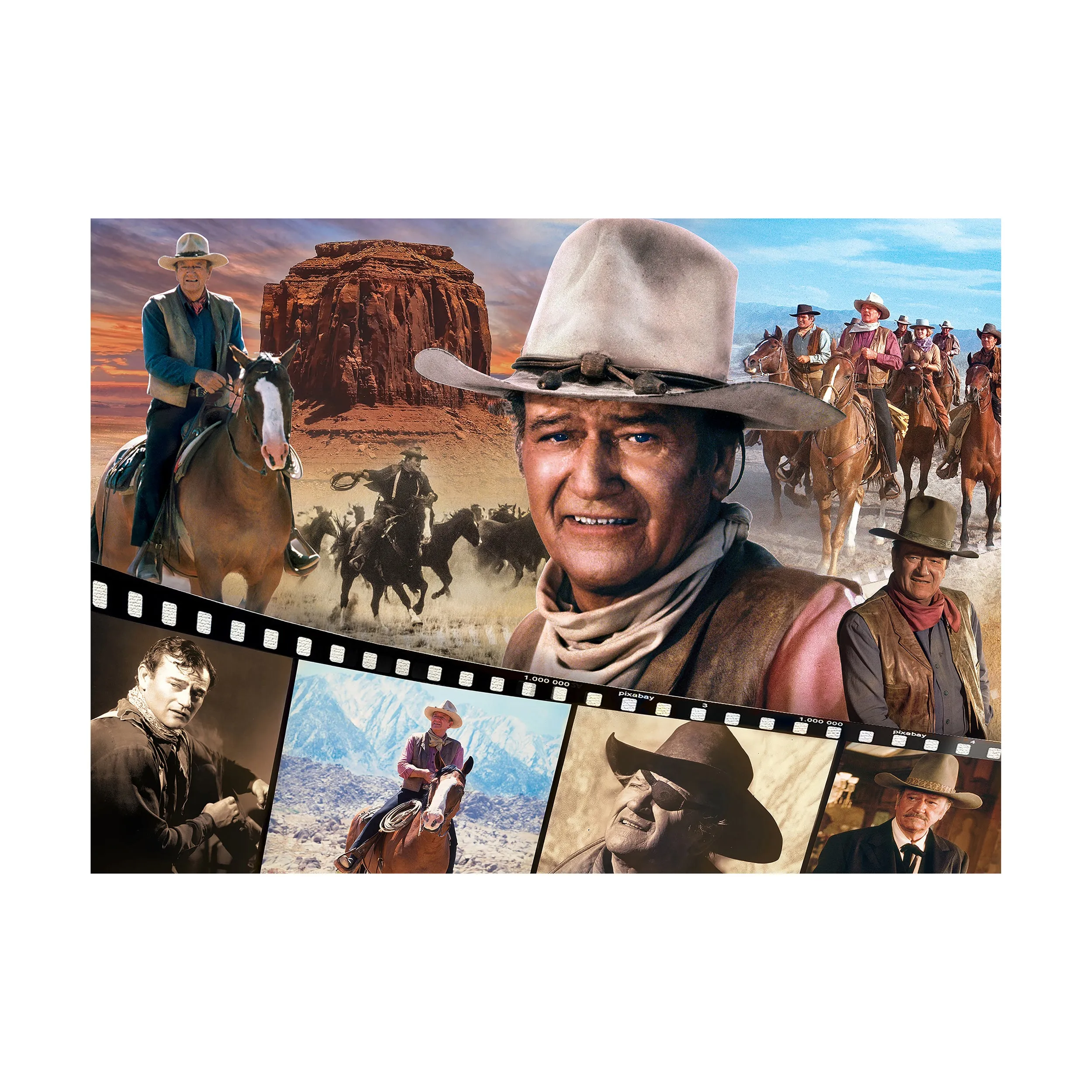 John Wayne Legend of the Silver Screen 1000-Piece Puzzle