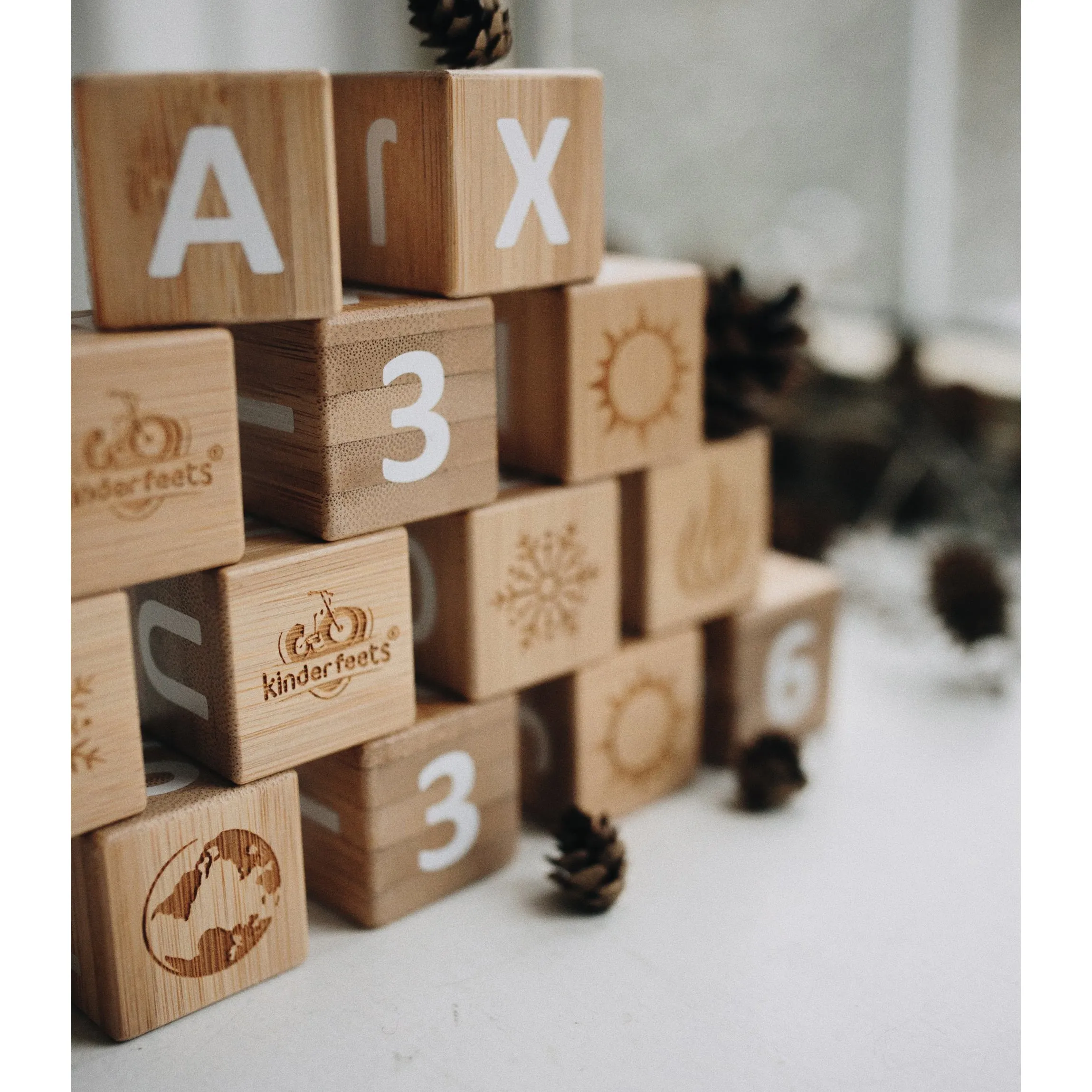 Kinderfeets ABC Blocks - Bamboo