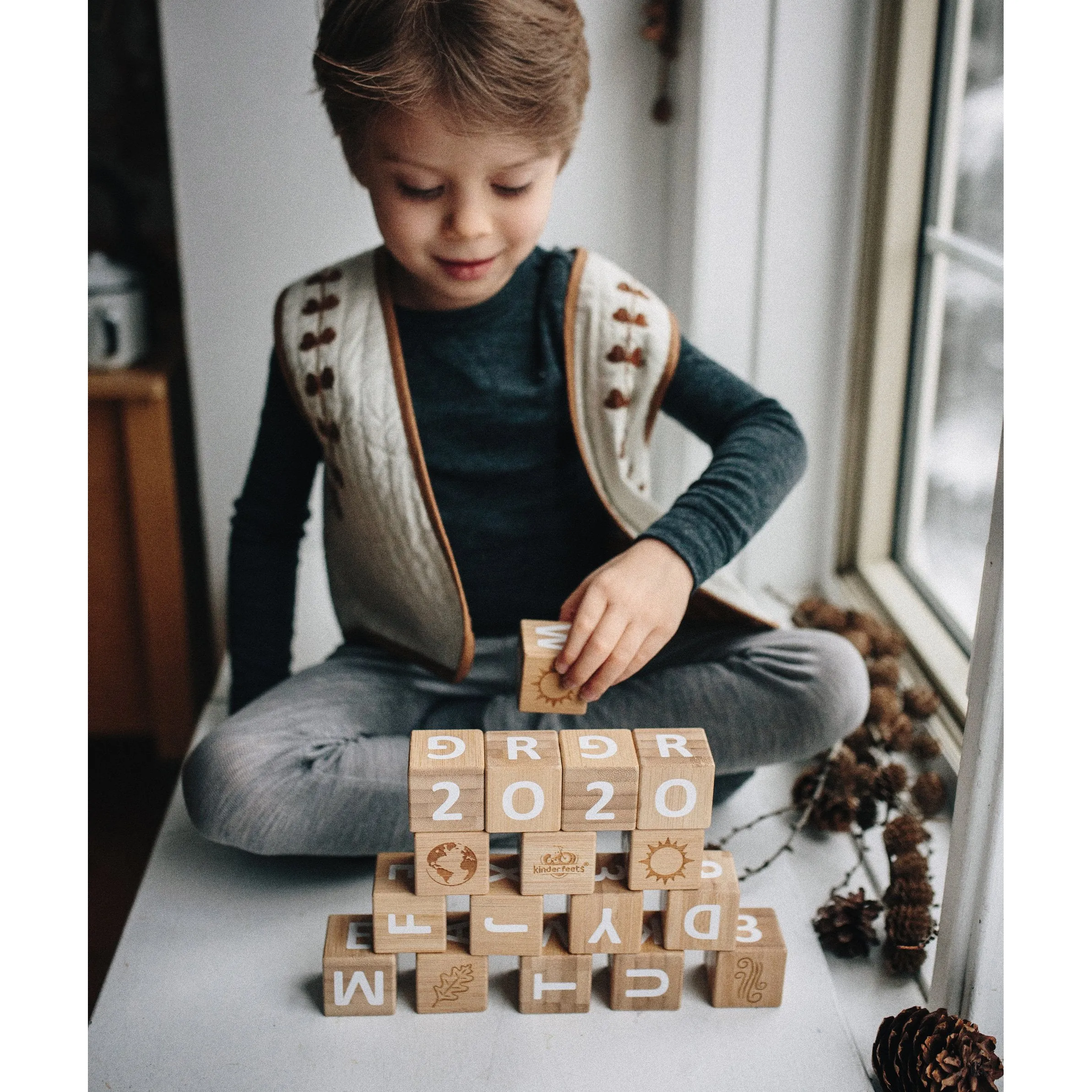 Kinderfeets ABC Blocks - Bamboo