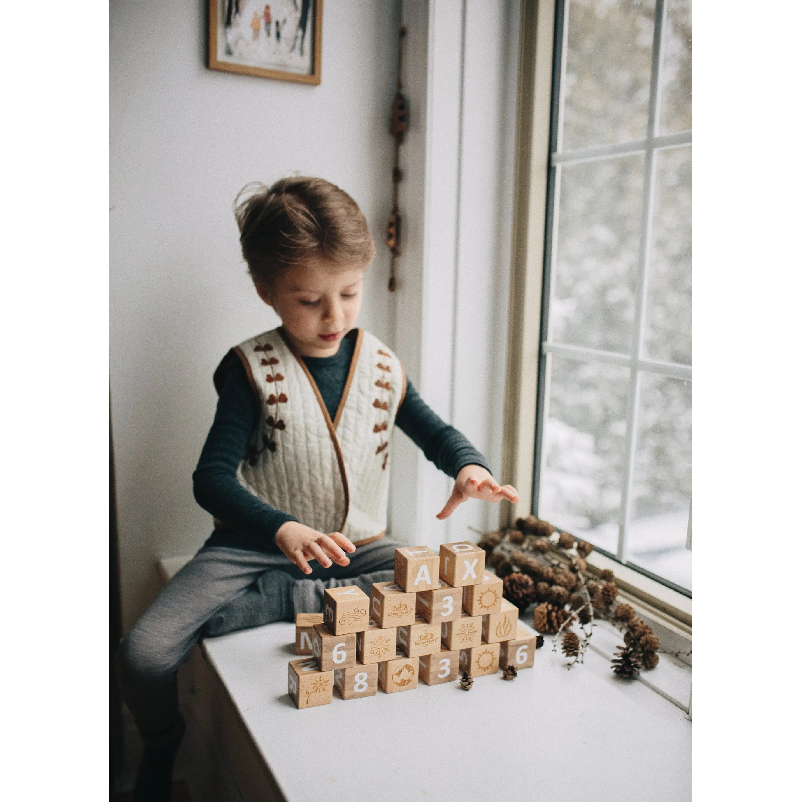 Kinderfeets ABC Blocks - Bamboo