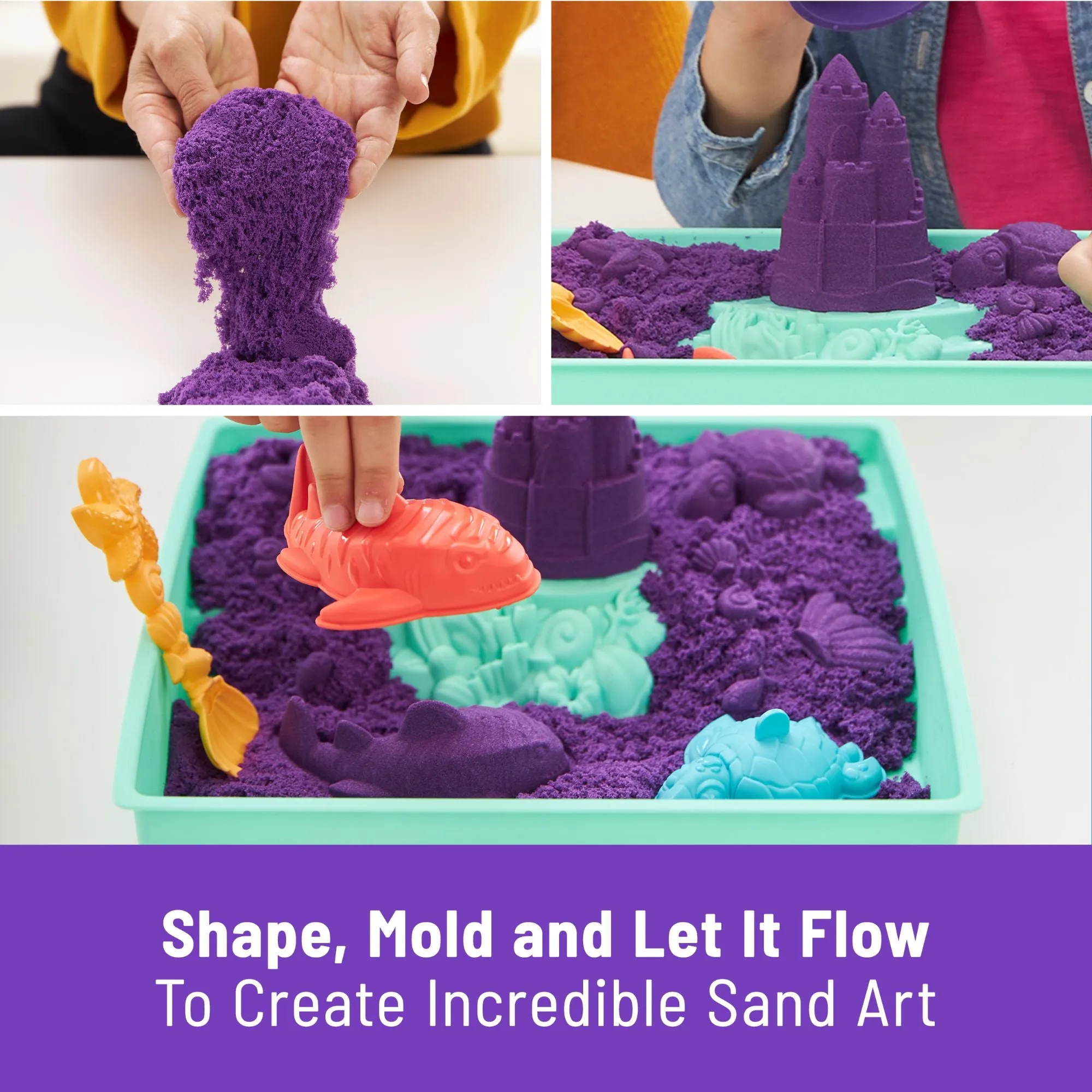 Kinetic Sand Sandbox Set Purple