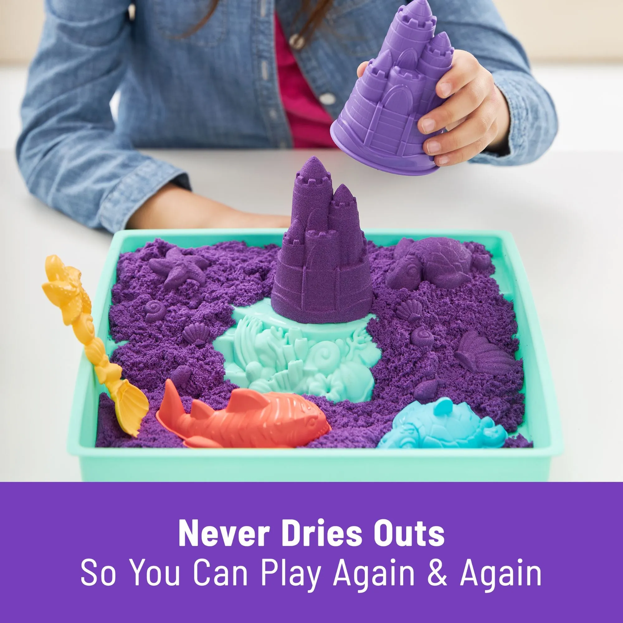 Kinetic Sand Sandbox Set Purple