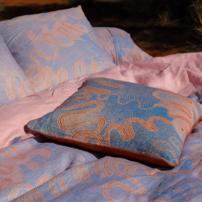 Kip and Co x Ernabella Arts | Kalaya Ngura Linen European Pillowcases 2P Set