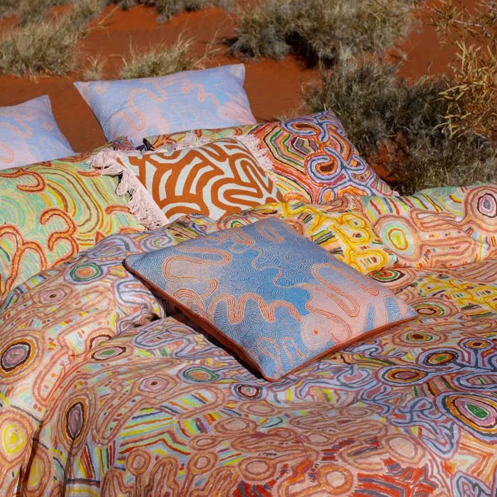 Kip and Co x Ernabella Arts | Kalaya Ngura Linen European Pillowcases 2P Set