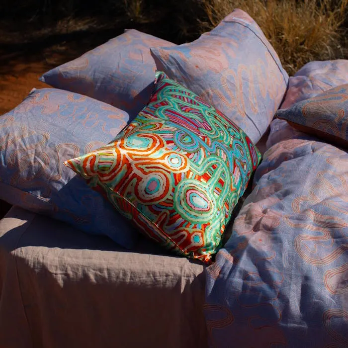 Kip and Co x Ernabella Arts | Kalaya Ngura Linen European Pillowcases 2P Set