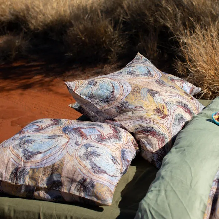 Kip and Co x Ernabella Arts | Likara Linen European Pillowcases 2P Set