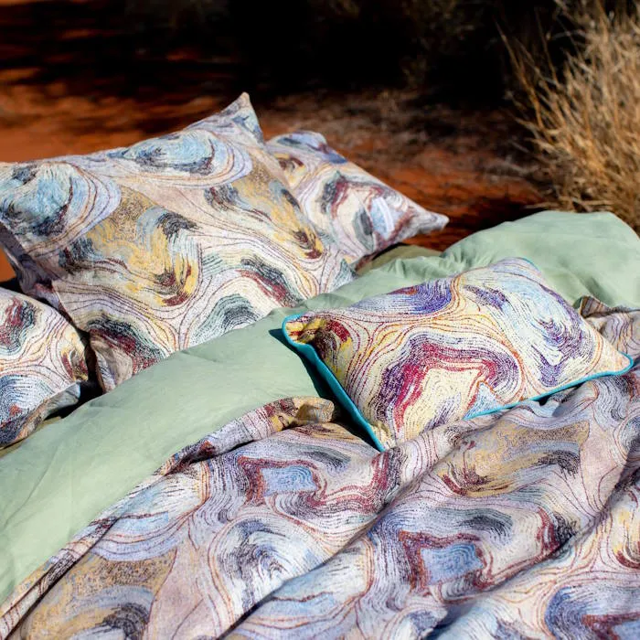 Kip and Co x Ernabella Arts | Likara Linen European Pillowcases 2P Set