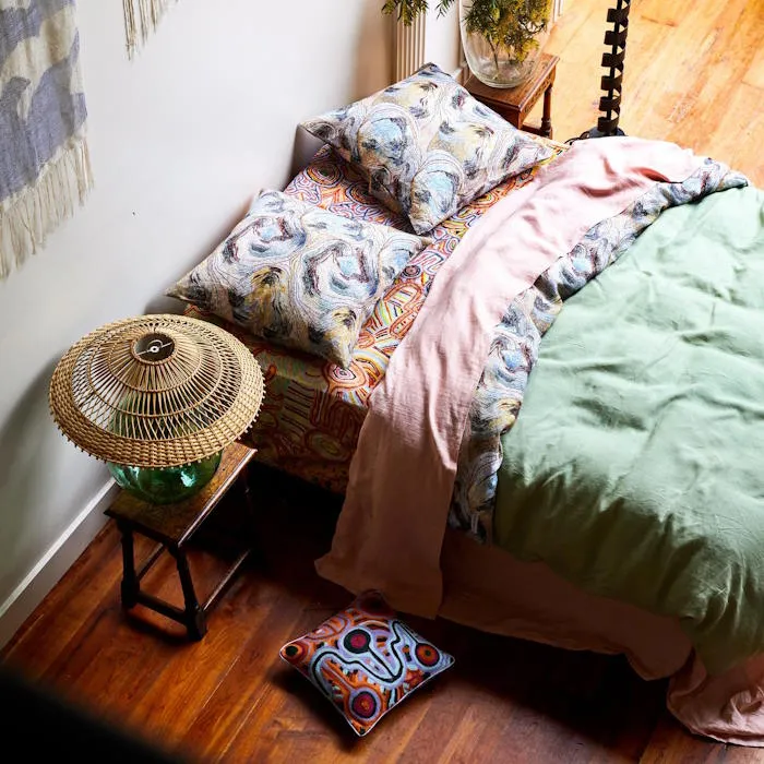 Kip and Co x Ernabella Arts | Likara Linen European Pillowcases 2P Set