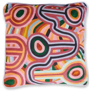 Kip and Co x Ernabella Arts | Ngayuku Ngura Embroidered Cushion LAST ONE!